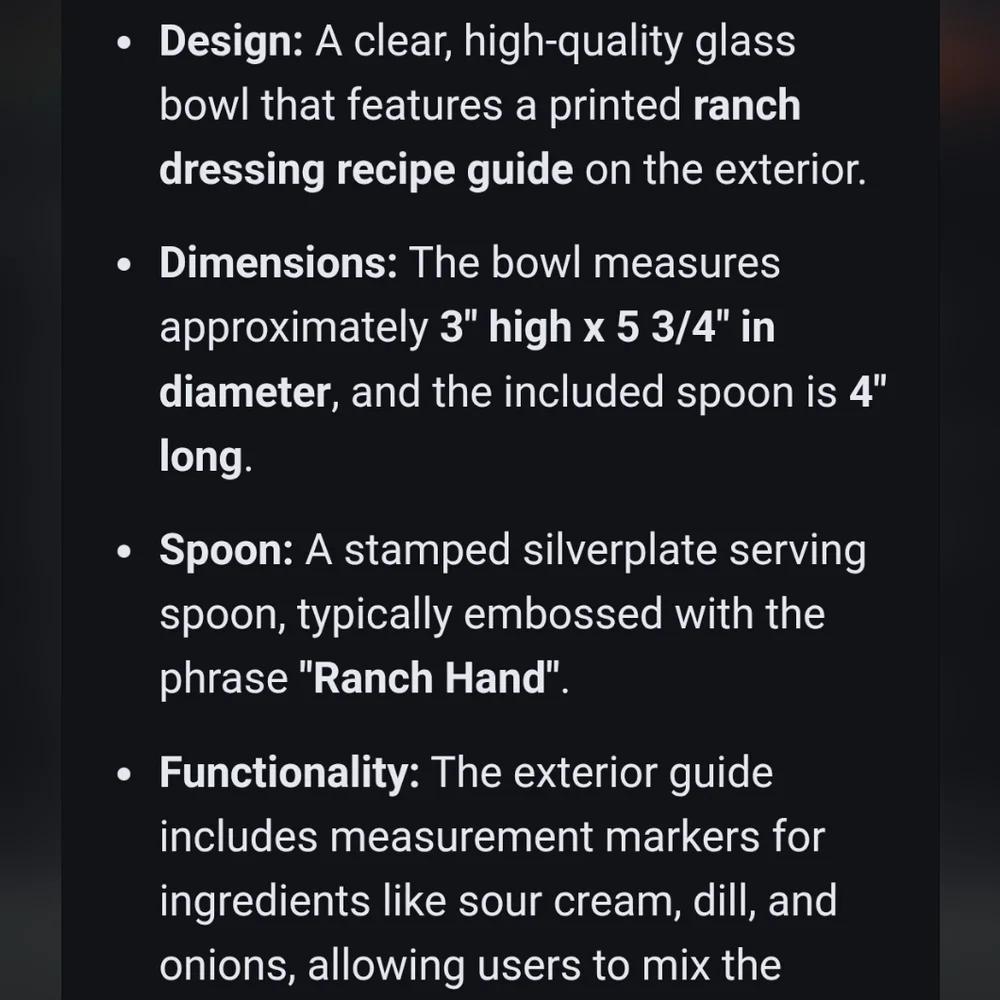 Mud Pie Ranch dressing tidbit Bowl with ranch dressing Recipe /spoon